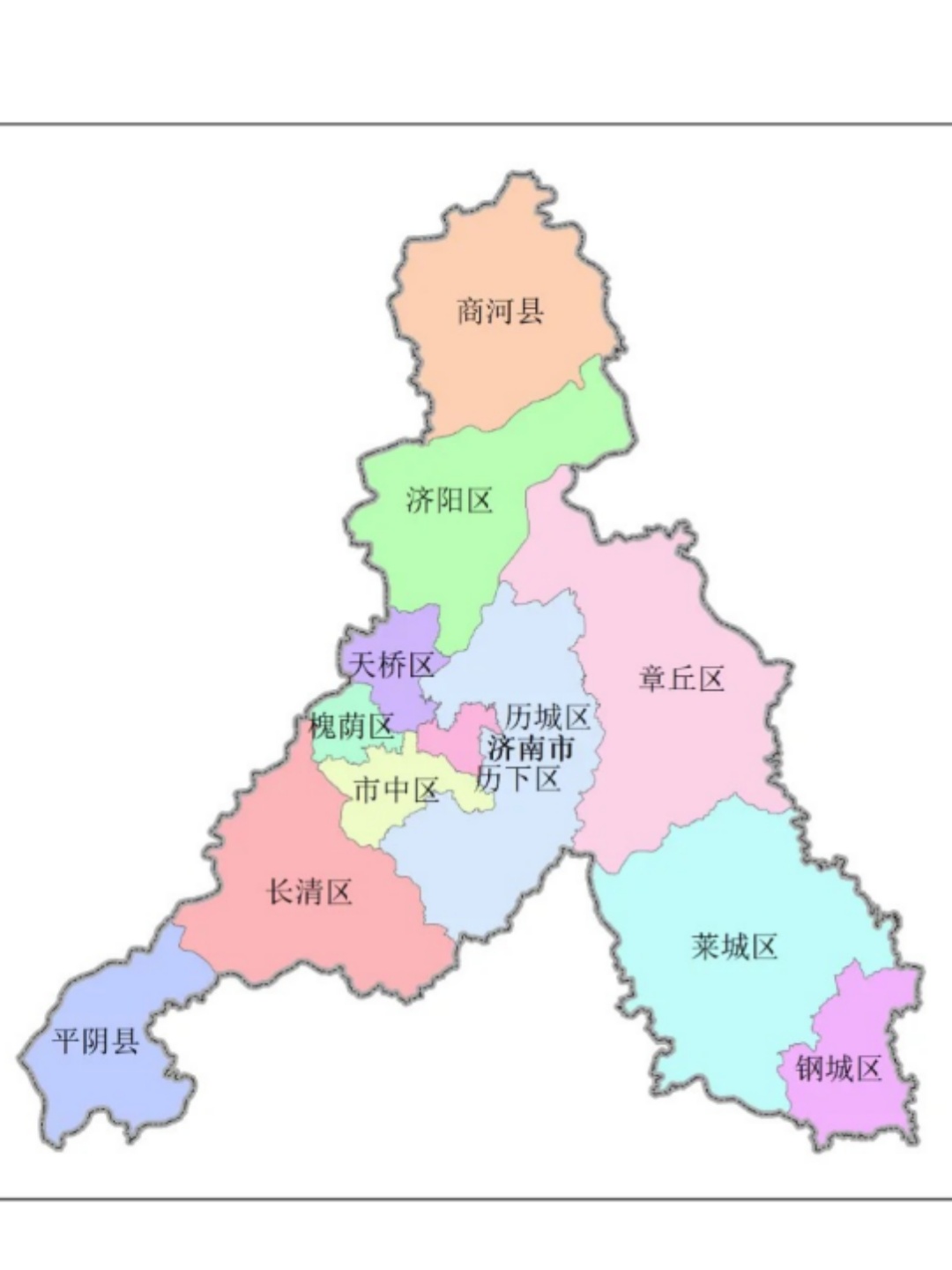 濟(jì)南市最新區(qū)域劃分圖，城市探索之旅啟程